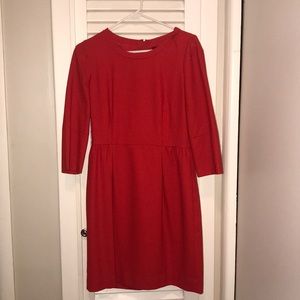 J CREW scoop neck red dress